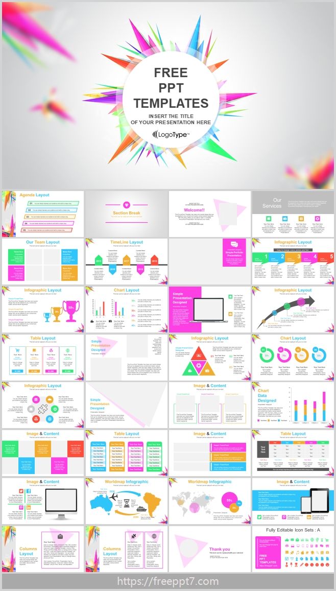 Abstract Triangle Background PowerPoint Templates