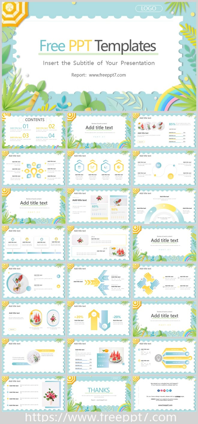 Beautiful ! Summer-Themed PowerPoint Templates | Free