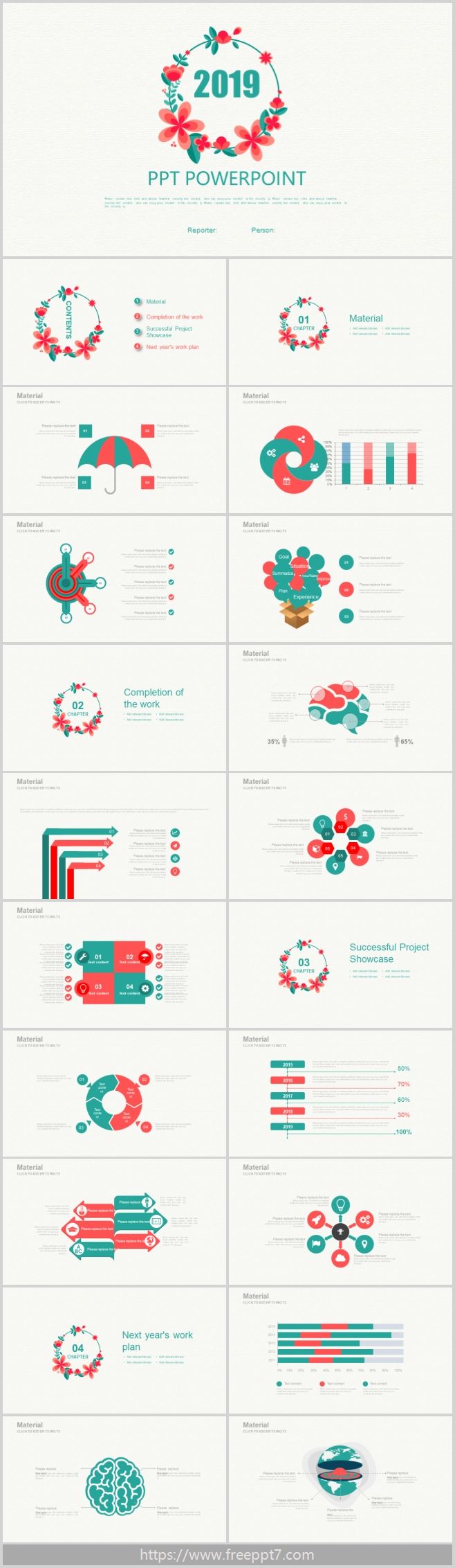 Beautiful Wreath PowerPoint Template