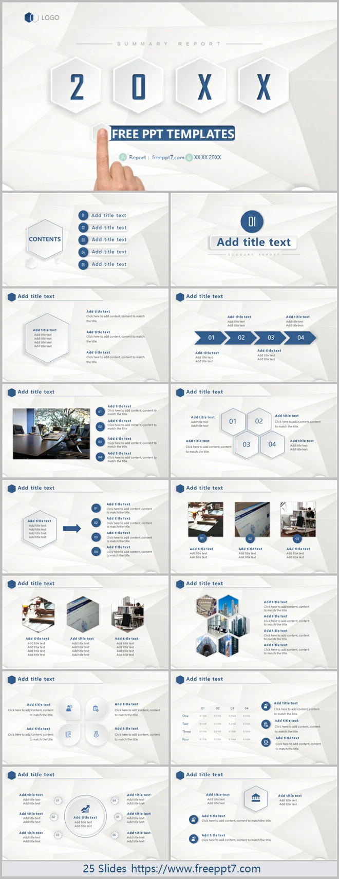 Blue Micro 3D Style Business PowerPoint Templates