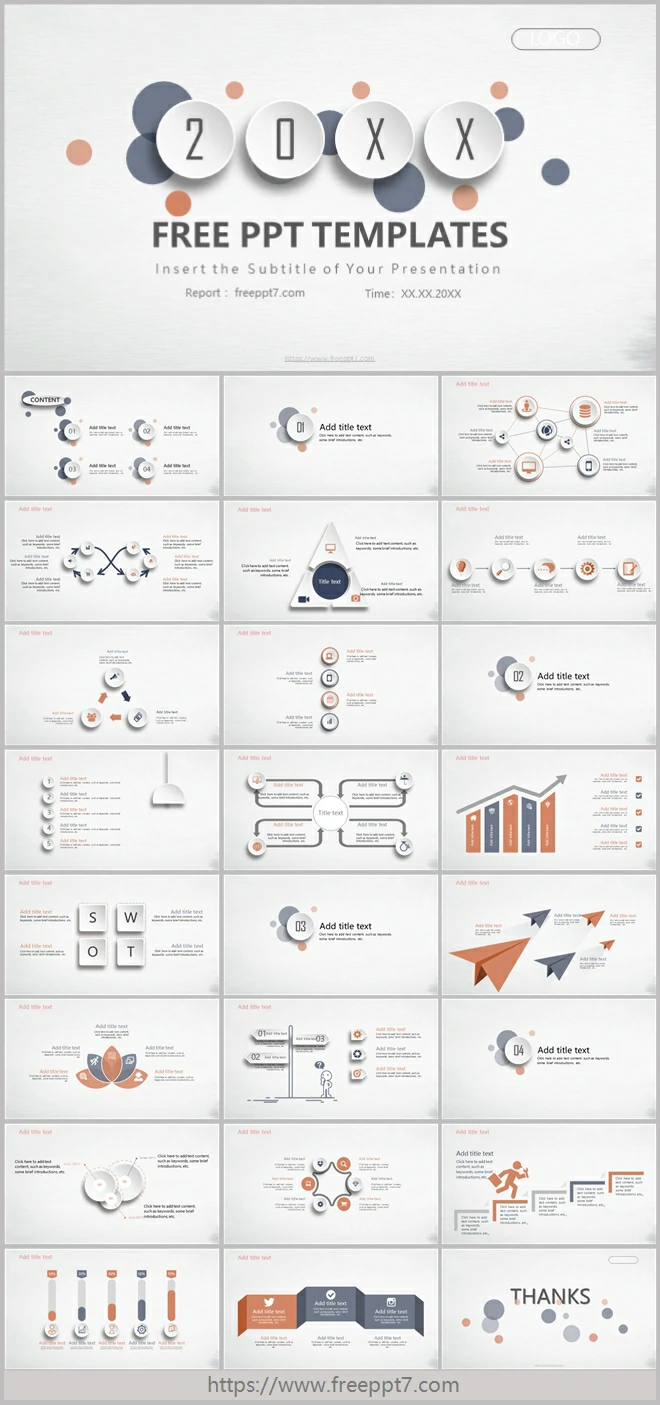 Blue Orange Micro Stereo Business PowerPoint Templates