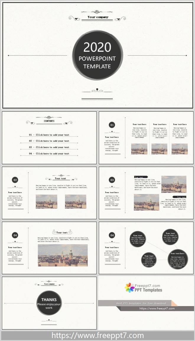 Classic Retro Pattern PowerPoint Templates