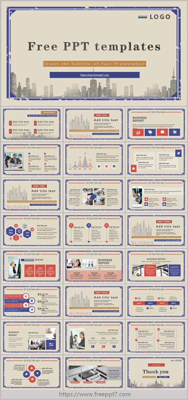 Classical Style Business PowerPoint Templates