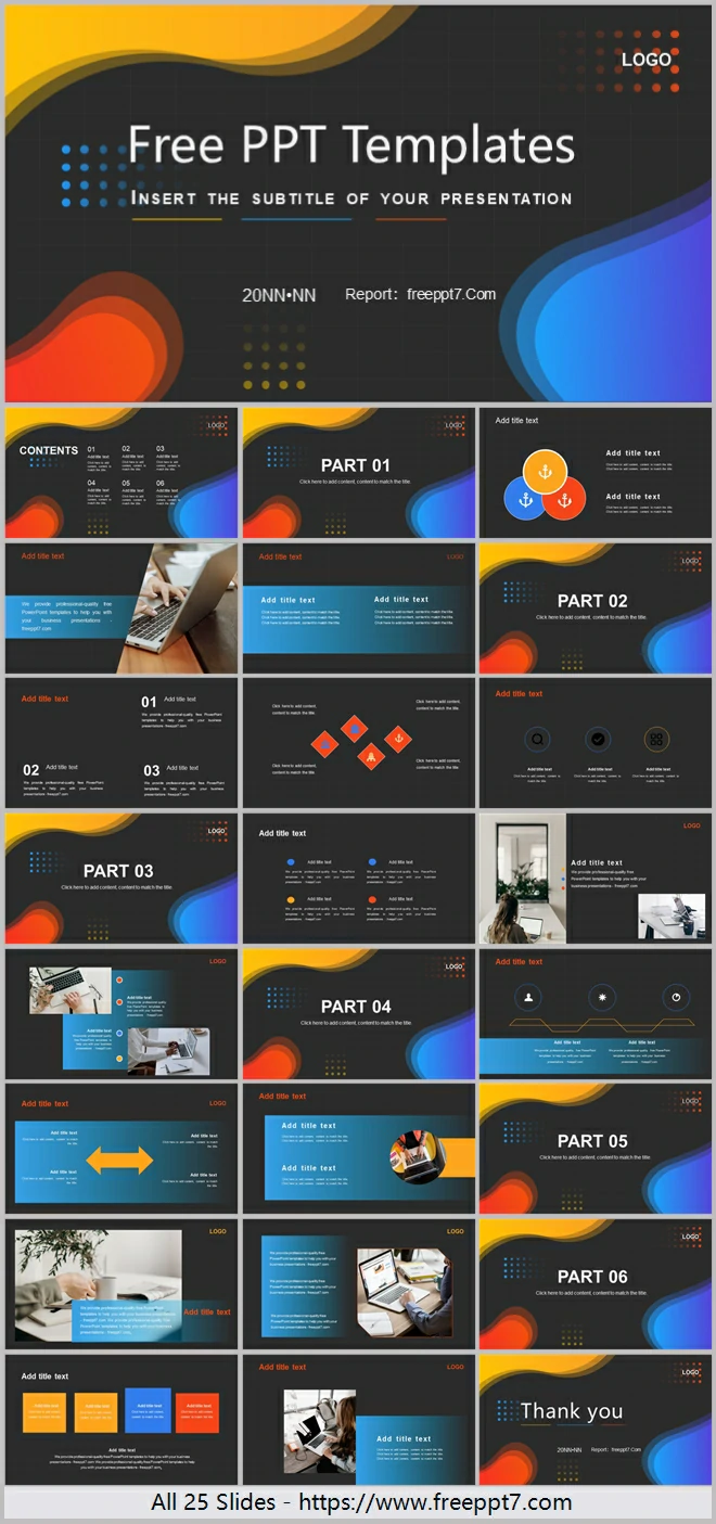 Color Dynamic Fashion Business PowerPoint Templates