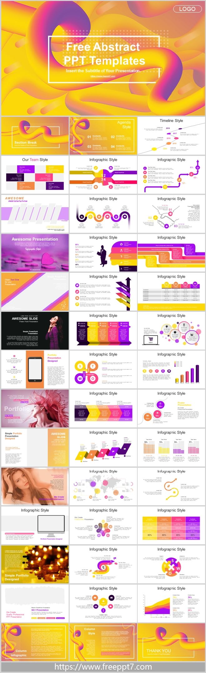 Colorful abstract PowerPoint templates