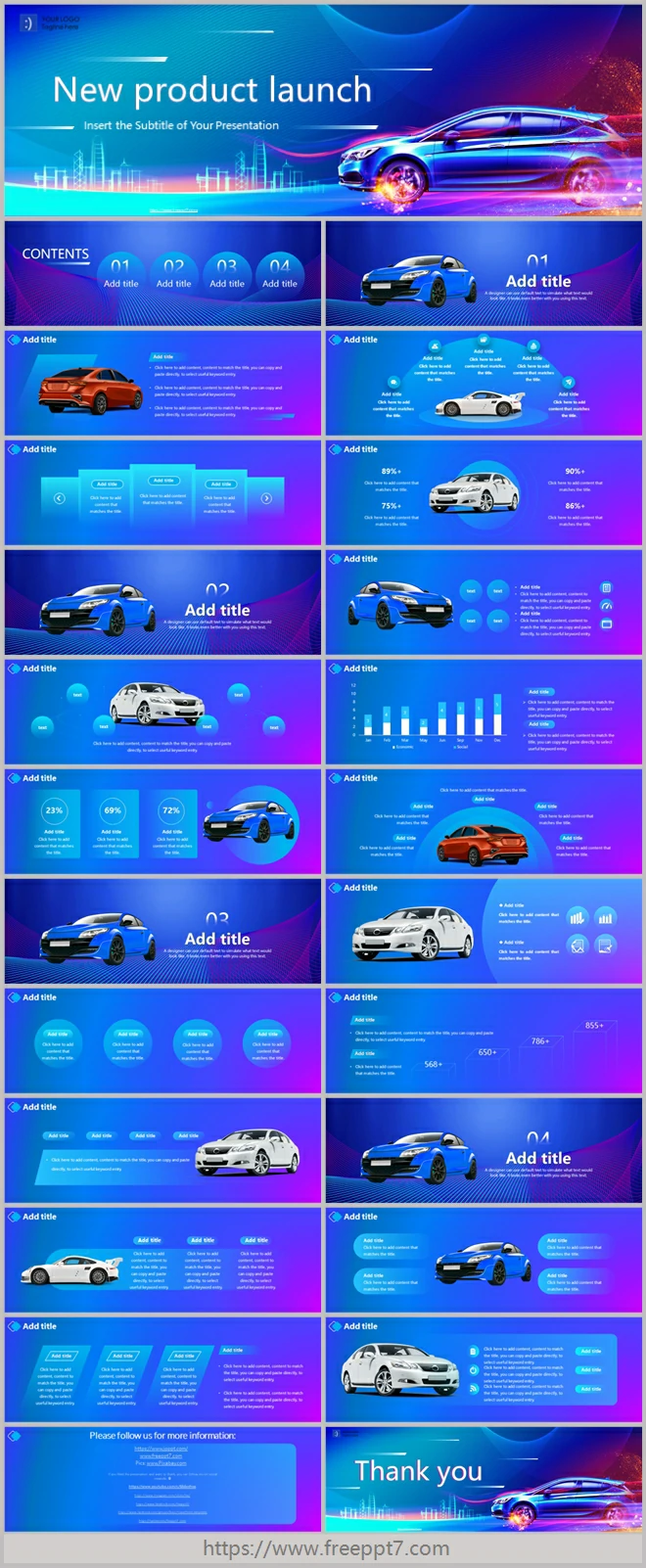 Cool Widescreen Car Theme PowerPoint Templates