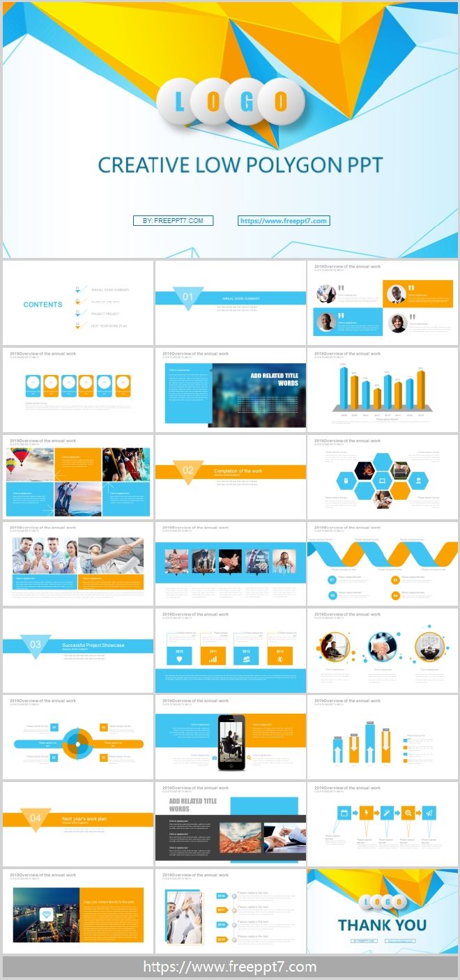 Creative Low Polygon PowerPoint Templates