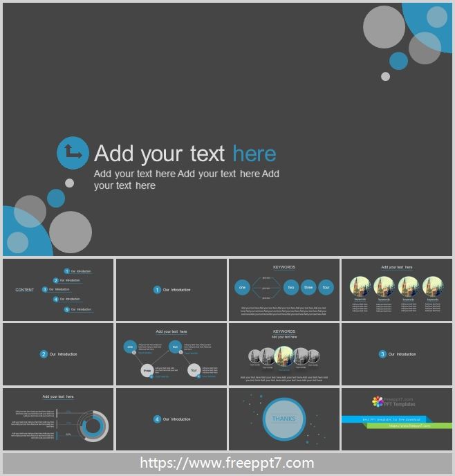 Dark minimalist PowerPoint template