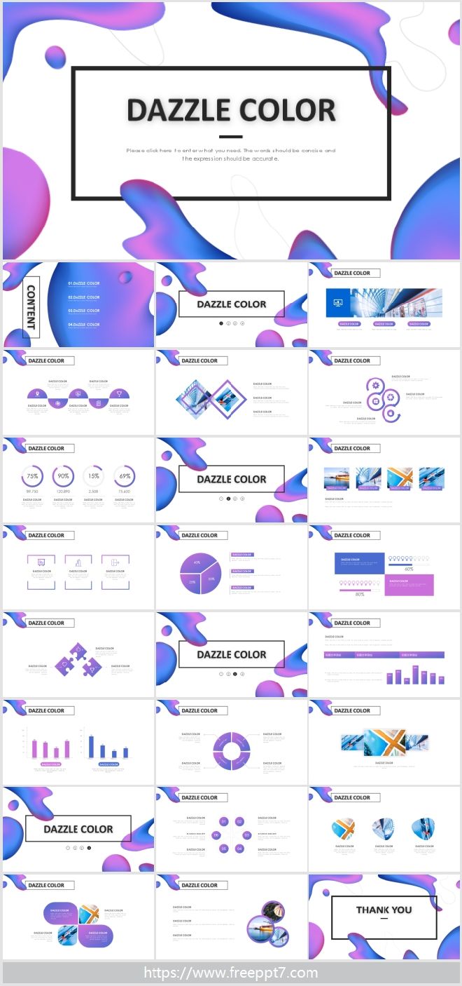 Dazzle Color Powerpoint Templates