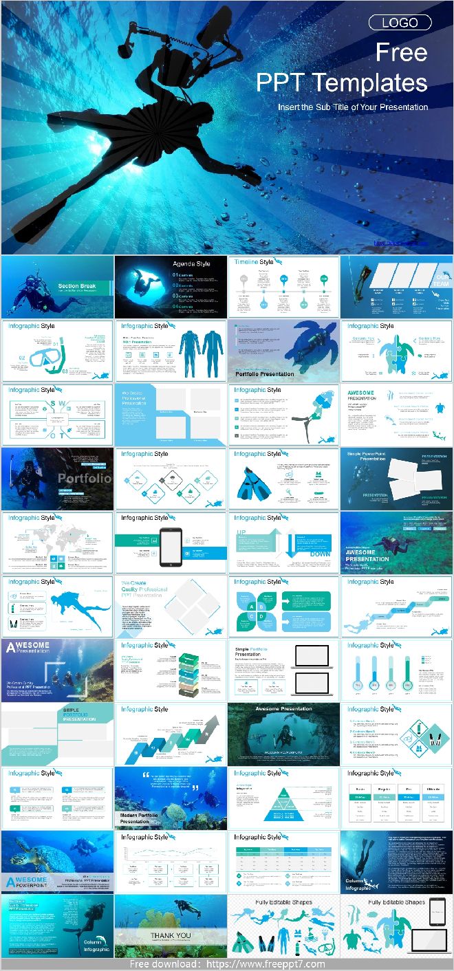 Diving Sports PowerPoint Templates