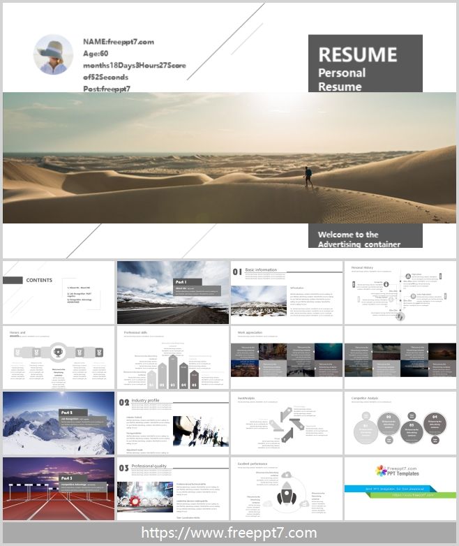 Dynamic Curriculum vitae PowerPoint Template