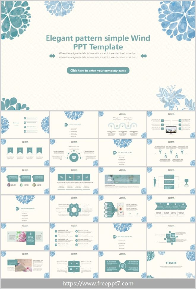 Elegant pattern simple PowerPoint templates