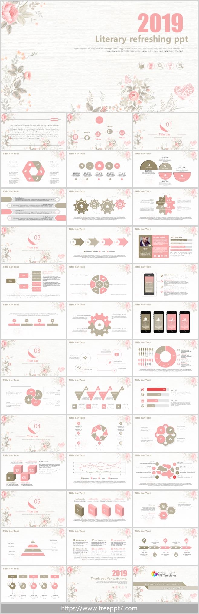 Elegant PowerPoint Template for Work Report