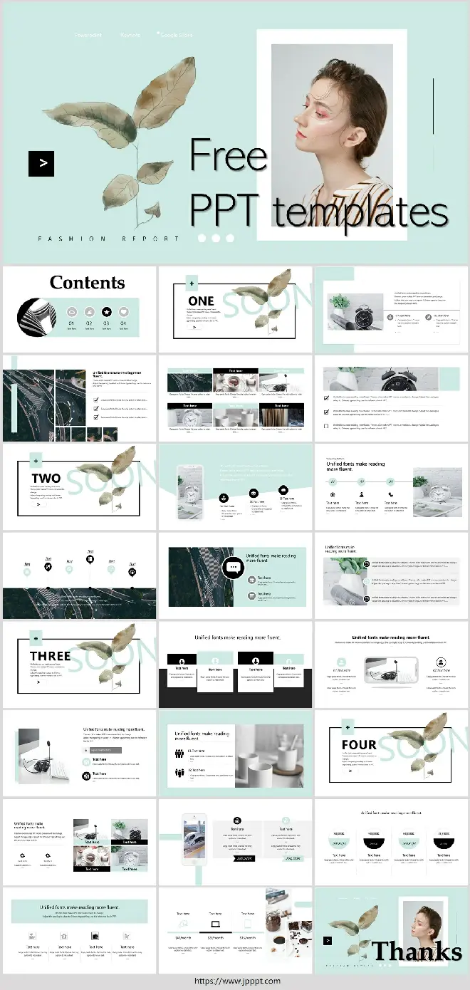 Fashion wind business powerpoint templates