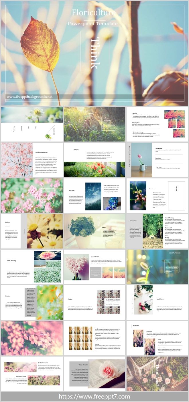 Flower cultivation PowerPoint templates