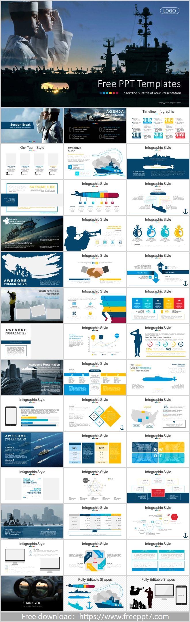 Military Theme PowerPoint Templates