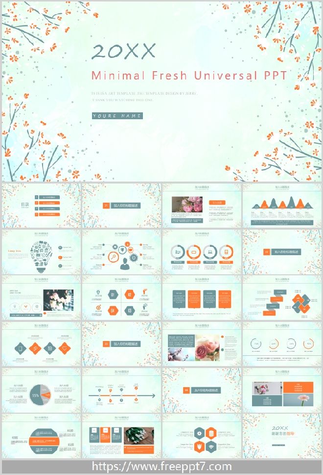 Minimal Fresh Universal PowerPoint Template