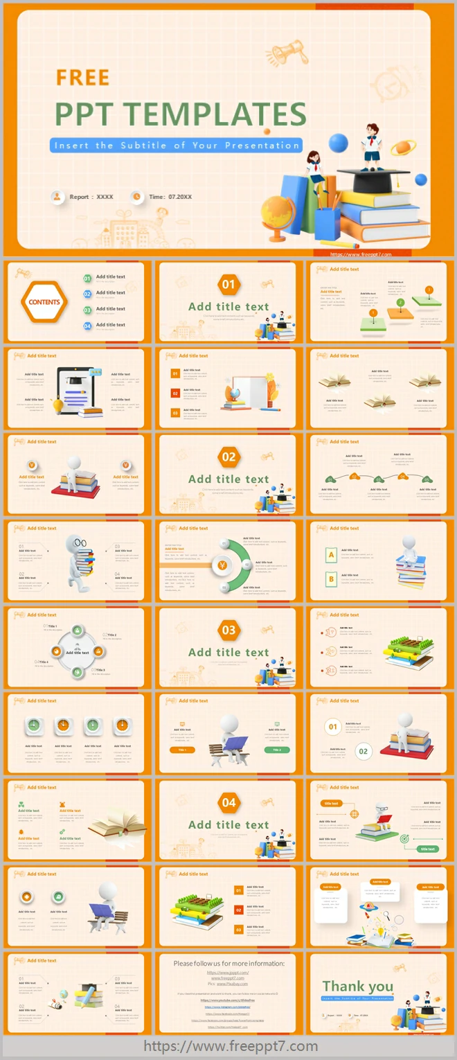 Orange Micro Stereo Style PowerPoint Templates