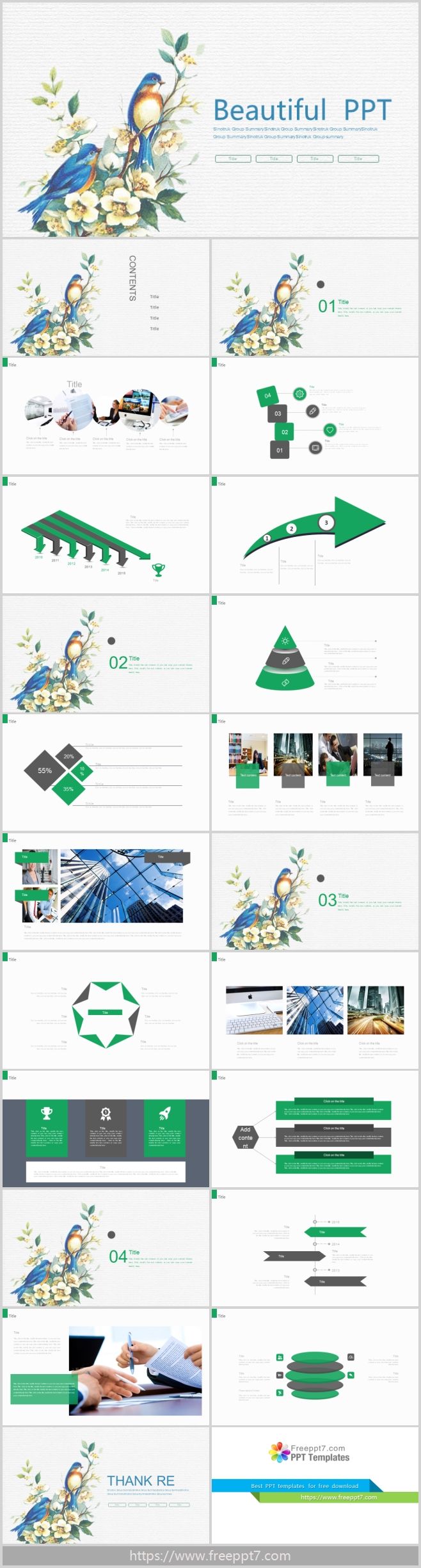 PowerPoint template for work plan and summary