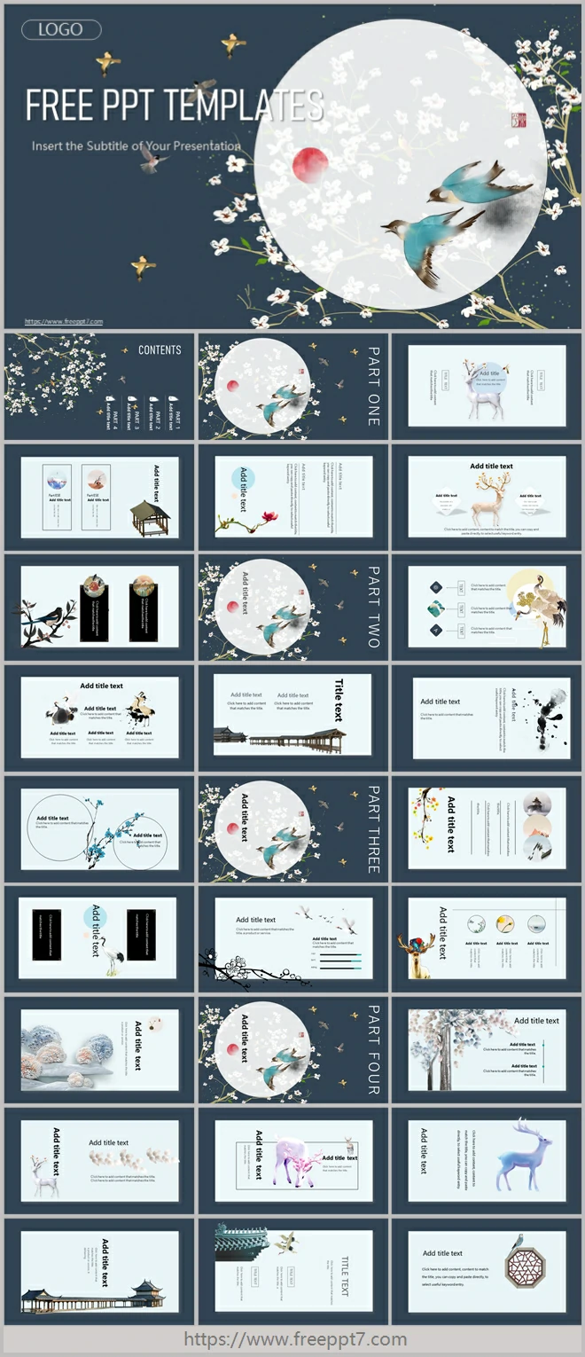 Pretty Full Moon PowerPoint Templates