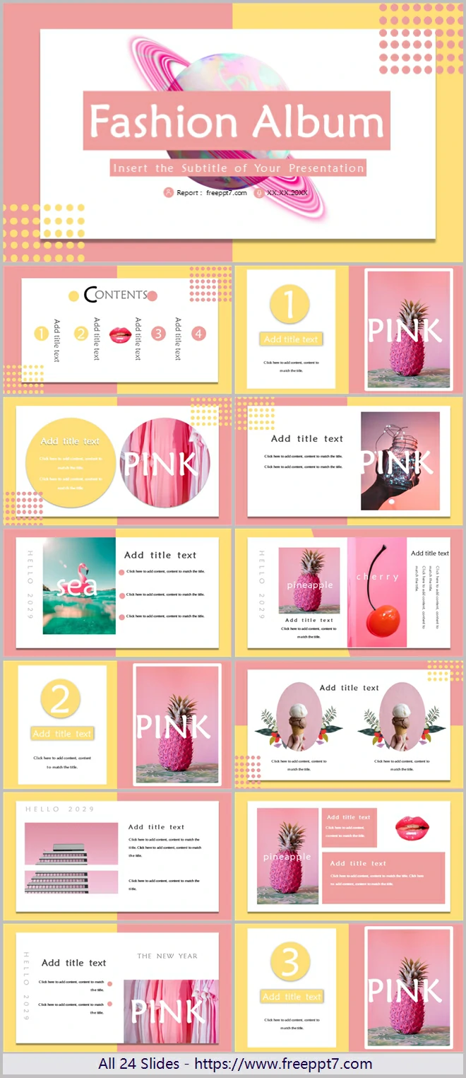 Stylish Fashion Album Template for Your Presentations