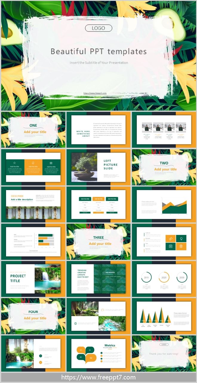 Summer plant fruit PowerPoint Templates