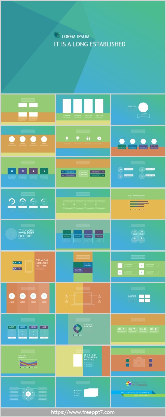 Work Summary PowerPoint Template (abstract style)